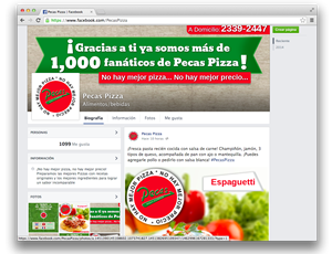 Facebook Pecas Pizza